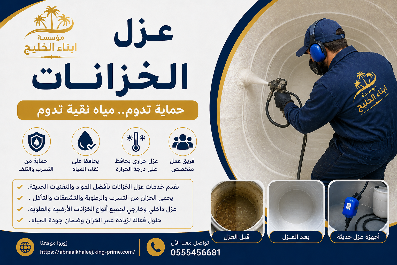 عزل الخزانات بالرياض